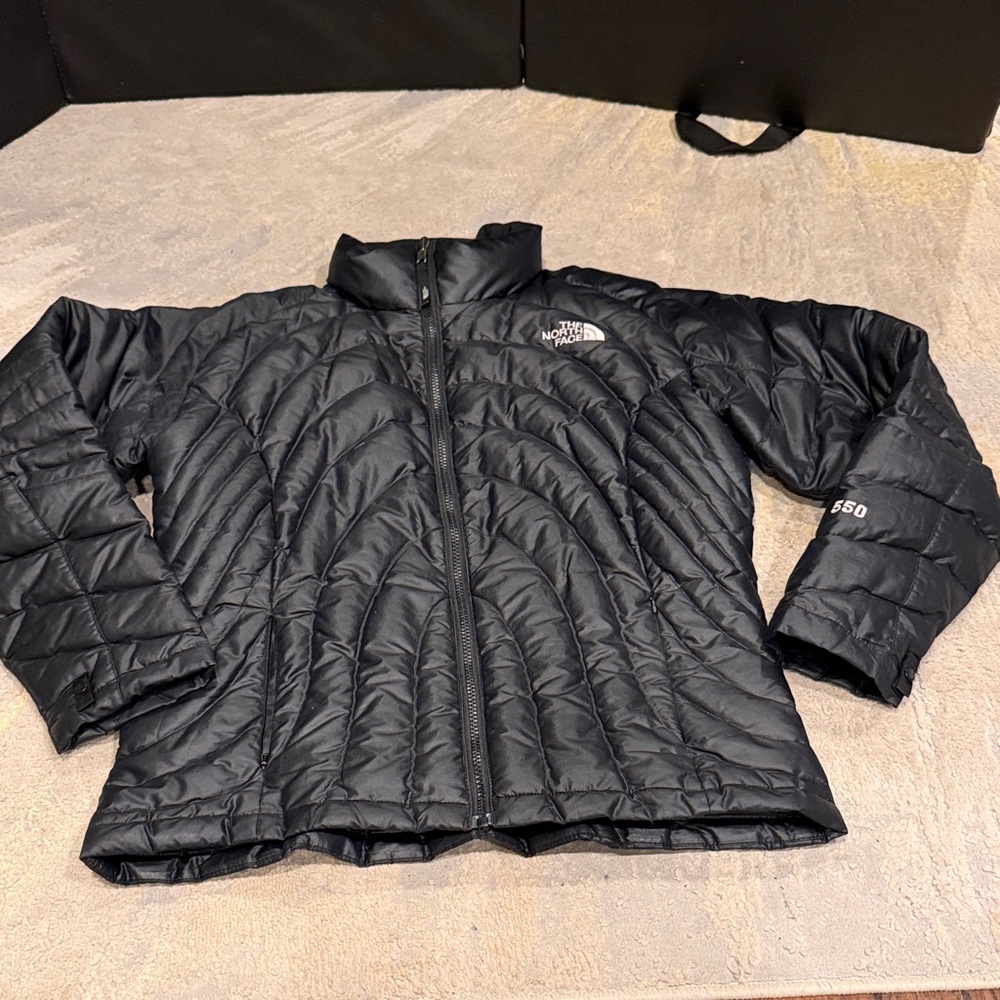 THE NORTH FACE 550 Down Pertex Puffer‎ Jacket Womens L Insulated Quilted EUC